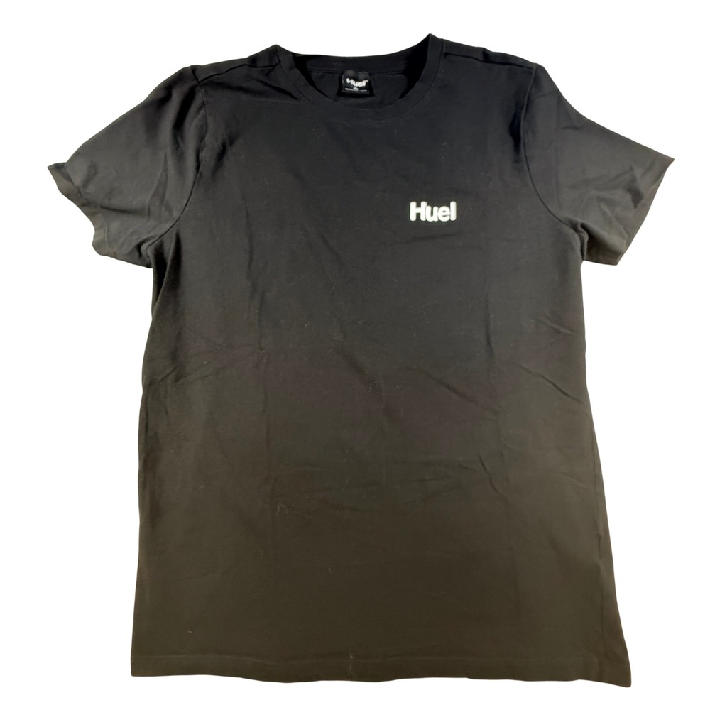 Huel Kids T-Shirt Logo Graphic XL Black Cotton‎ Blend Activewear